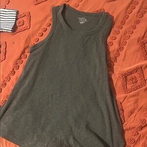 Time and Tru Women's Khaki Tank Top